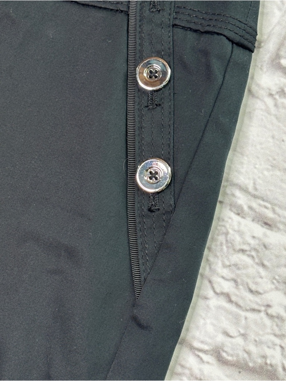 White House Black Market Womens 5” Shorts Size 6 Sailor Silver Buttons Black NWT - Picture 3 of 5